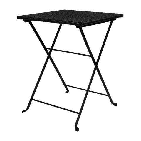 Комплект складной мебели (стол и 2 стула) NOSTRESS Wicker FS-020, металл черный, иск.ротанг, 680061