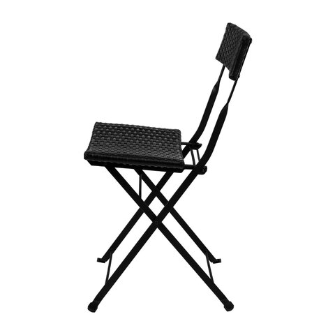 Комплект складной мебели (стол и 2 стула) NOSTRESS Wicker FS-020, металл черный, иск.ротанг, 680061