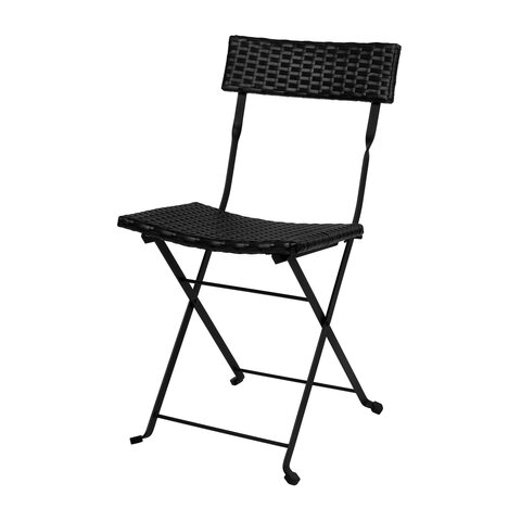 Комплект складной мебели (стол и 2 стула) NOSTRESS Wicker FS-020, металл черный, иск.ротанг, 680061