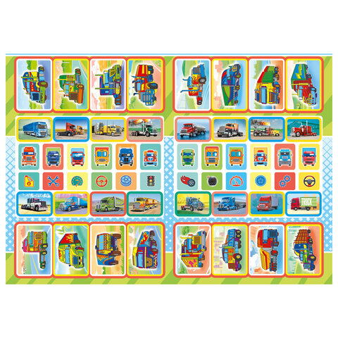 Раскраска с заданиями + 56 наклеек "Наклей и раскрась" с цветным фоном, А5, 16 стр., 16,2х23,4 см, АССОРТИ, ЛиС - фото 23