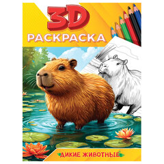 Раскраска 3D, 48 стр., А5, 160х240 мм, АССОРТИ, ПРОФ-ПРЕСС