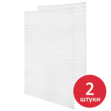 Жалюзи-плиссе, штора тканевая самоклеящаяся КОМПЛЕКТ 2 шт., BRABIX, 90х180 см, СТАНДАРТ+, 80 г/м<sup>2</sup>, цвет белый, 700009