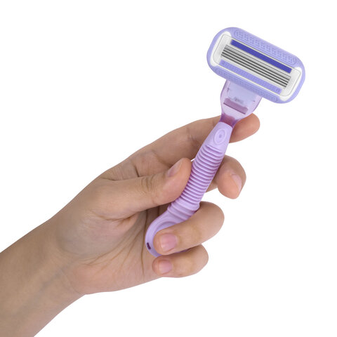 Бритвенный станок многоразовый женский, 4 лезвия,  2 кассеты, X-ONE, 700018