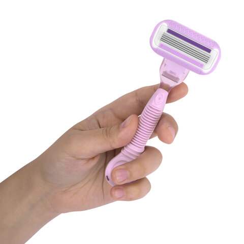 Бритвенный станок многоразовый женский, 4 лезвия,  2 кассеты, X-ONE, 700018