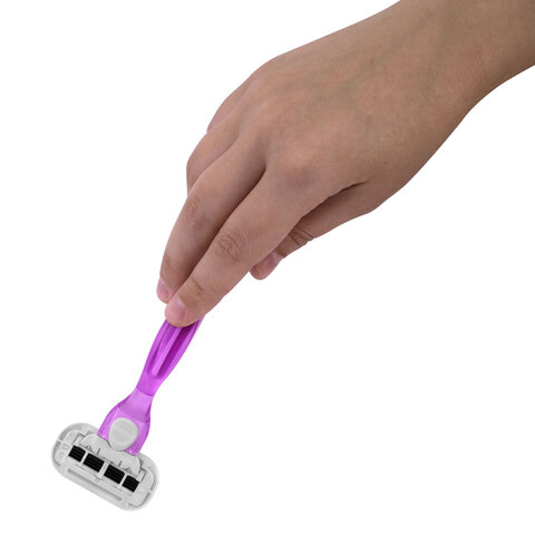 Бритвенный станок многоразовый женский, 5 лезвий,  2 кассеты, X-ONE, 700020