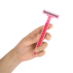 Бритвенные станки одноразовые, 3 лезвия, увлажняющая полоска, фиксированная головка, 10 шт., розовый, X-ONE (ИКС-УАН), 700031