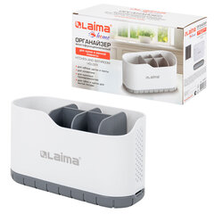 Стакан-органайзер для зубных щеток и пасты, БЕЛЫЙ, 9&times;19&times;12 см, LAIMA HOME, 700047