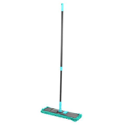 Швабра КОМПЛЕКТ флаундер 40 см + МОП синель (ТИП К) + черенок 70-120 см, ЛЮБАША БЮДЖЕТ, 700051