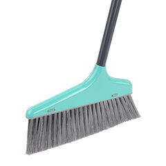 Совок для мусора КОМПЛЕКТ щетка + 2 рукоятки 80 см и 87 см с резьбой, пластиковые, &laquo;ЛЕНИВКА&raquo;, бирюзовый, ЛЮБАША, 700056
