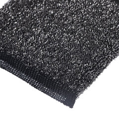 Губка-скрабер 11&times;10&times;1,5 см, поролон + металлическая оплетка КОМПЛЕКТ 2 штуки, посуда, уборка, LAIMA, 700058