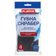 Губка-скрабер 11х10х1,5 см, поролон + металлическая оплетка, КОМПЛЕКТ 4 штуки, посуда, уборка, LAIMA, 700059