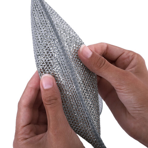 Тряпки салфетки скрабер металл. эффект 20*20см КОМПЛЕКТ 3шт ДВУХСЛОЙНЫЕ посуда, уборка,LAIMA,700063