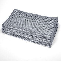 Тряпки-салфетки металлические, сетка-скрабер, 20&times;20 см, КОМПЛЕКТ 6 штук, для мытья посуды и уборки, не оставляет царапин, LAIMA, 700064