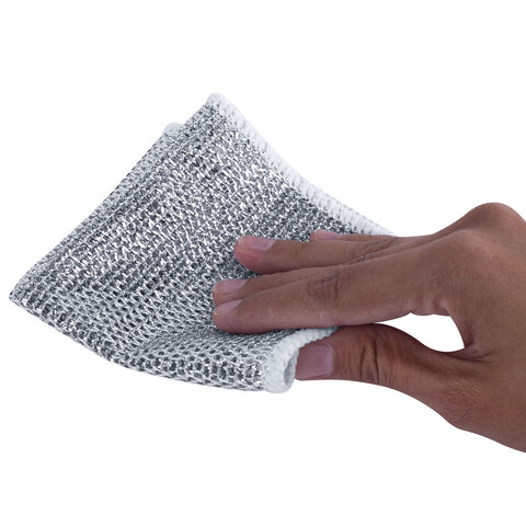 Тряпки-салфетки металлические, сетка-скрабер, 20х20 см, КОМПЛЕКТ 10 штук, для мытья посуды и уборки, не оставляет царапин, LAIMA, 700065