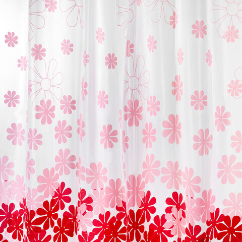 Шторка для ванной PEVA, 180х180 см, кольца в комплекте, дизайн ассорти, ЦВЕТЫ, WBZ (ВБЗ), 700071