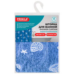 Шторка для ванной ПОЛИЭСТЕР, 180&times;180 см, кольца в комплекте, МОРЕ, PRIMILA (ПРИМИЛА), 700077