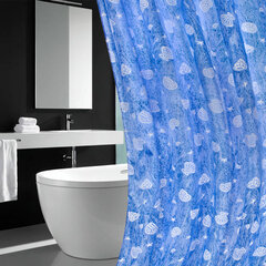 Шторка для ванной ПОЛИЭСТЕР, 180&times;180 см, кольца в комплекте, МОРЕ, PRIMILA (ПРИМИЛА), 700077