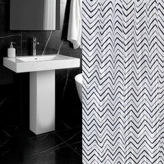 Шторка для ванной ПОЛИЭСТЕР, 180&times;180 см, кольца в комплекте, УЗОРЫ, PRIMILA (ПРИМИЛА), 700078