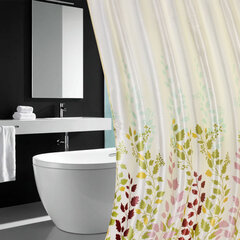 Шторка для ванной ПОЛИЭСТЕР, 180&times;180 см, кольца в комплекте, ФЛОРА, PRIMILA (ПРИМИЛА), 700080