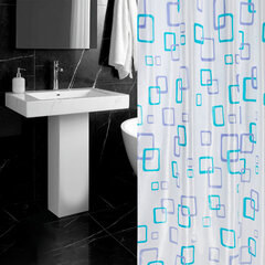 Шторка для ванной ПОЛИЭСТЕР, 180&times;180 см, кольца в комплекте, ФИГУРЫ, PRIMILA (ПРИМИЛА), 700081