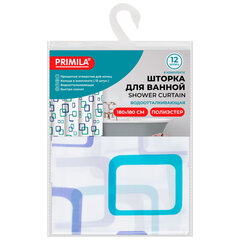 Шторка для ванной ПОЛИЭСТЕР, 180&times;180 см, кольца в комплекте, ФИГУРЫ, PRIMILA (ПРИМИЛА), 700081