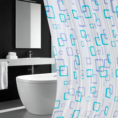 Шторка для ванной ПОЛИЭСТЕР, 180&times;180 см, кольца в комплекте, ФИГУРЫ, PRIMILA (ПРИМИЛА), 700081