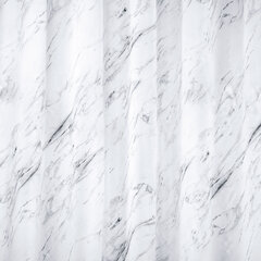 Шторка для ванной ПОЛИЭСТЕР, 180&times;200 см, кольца в комплекте, БЕЛЫЙ МРАМОР, PRIMILA (ПРИМИЛА), 700084