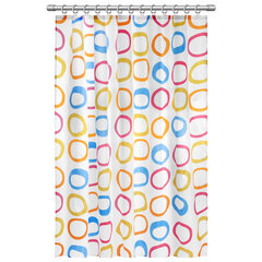 Шторка для ванной ПОЛИЭСТЕР, 180&times;200 см, кольца в комплекте, КРУГИ, PRIMILA (ПРИМИЛА), 700086