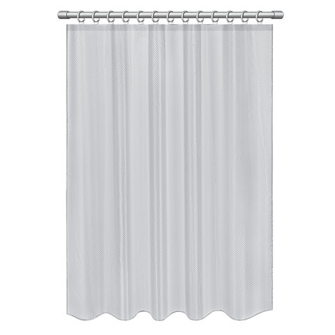 Шторка для ванной ПОЛИЭСТЕР, 180х180 см, кольца в комплекте, СЕРЫЙ БРИЛЛИАНТ, PRIMILA (ПРИМИЛА), 700088