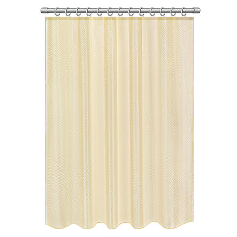 Шторка для ванной ПОЛИЭСТЕР, 180х180 см, кольца в комплекте, ЗОЛОТОЙ БРИЛЛИАНТ, PRIMILA (ПРИМИЛА), 700089