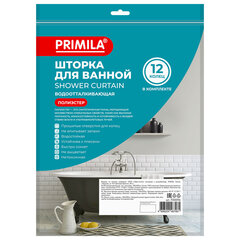 Шторка для ванной ПОЛИЭСТЕР, 180&times;200 см, кольца в комплекте, ГОЛУБОЙ БРИЛЛИАНТ, PRIMILA (ПРИМИЛА), 700096