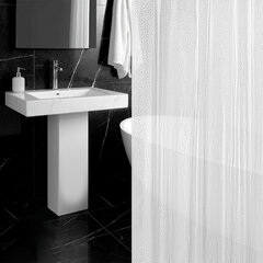 Шторка для ванной EVA, 180&times;180 см, кольца в комплекте, БЕЛАЯ ГОЛОГРАФИЯ, PRIMILA (ПРИМИЛА), 700102