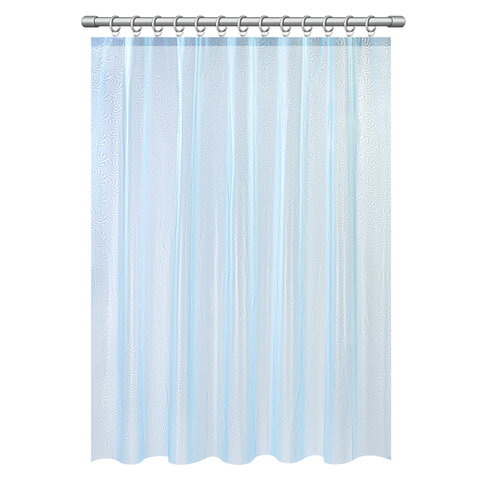 Шторка для ванной EVA, 180х180 см, кольца в комплекте, СИНЯЯ ГОЛОГРАФИЯ, PRIMILA (ПРИМИЛА), 700103