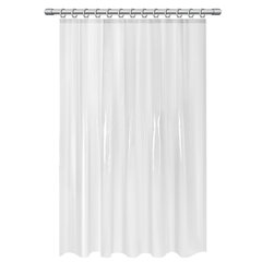 Шторка для ванной EVA, 180&times;200 см, кольца в комплекте, БЕЛЫЕ ЛИНИИ, PRIMILA (ПРИМИЛА), 700105