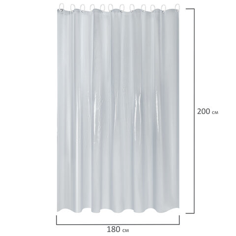 Шторка для ванной EVA, 180х200 см, кольца в комплекте, СЕРЫЕ ЛИНИИ, PRIMILA (ПРИМИЛА), 700107