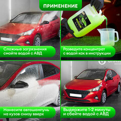 Автошампунь с активной пеной 5 кг, GRASS ACTIVE FOAM LIGHT, легкосмываемый, концентрат