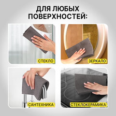 Салфетка КОРЕЙСКАЯ УМНАЯ для дома и авто УБОРКА БЕЗ РАЗВОДОВ, 30х40 см, НАБОР 5 штук, УНИВЕРСАЛЬНАЯ, LAIMA, 700223