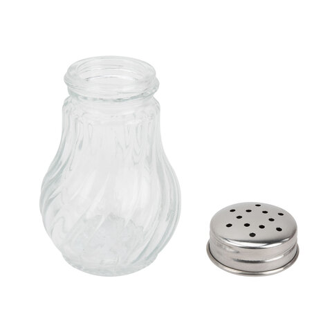 Солонка-перечница 50 мл, BASIC, баночка для специй, стекло/сталь, дисплей, WEGLA (ВЕГЛА), 700224