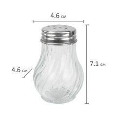 Солонка-перечница 50 мл, BASIC, баночка для специй, стекло/<wbr/>сталь, дисплей, WEGLA (ВЕГЛА), 700224