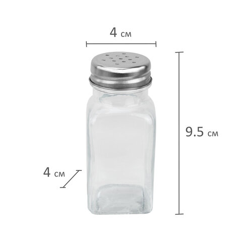 Набор для специй 2х80 мл, CLASSIC, солонка + перечница, стекло/сталь, WEGLA (ВЕГЛА), 700226