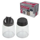 Набор для специй 2х150 мл, MAXI, солонка + перечница, стекло/пластик, WEGLA (ВЕГЛА), 700228