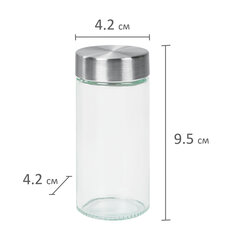 Набор для специй 2&times;100 мл, MAXI, солонка + перечница, стекло/<wbr/>сталь, круглые, WEGLA (ВЕГЛА), 700230