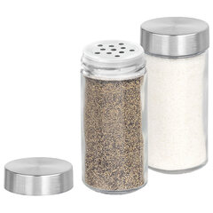 Набор для специй 2&times;100 мл, MAXI, солонка + перечница, стекло/<wbr/>сталь, круглые, WEGLA (ВЕГЛА), 700230