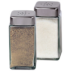 Набор для специй 2&times;120 мл, MAXI, солонка + перечница, стекло/<wbr/>сталь, квадратные, WEGLA (ВЕГЛА), 700231