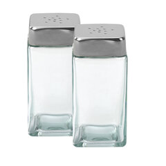 Набор для специй 2&times;120 мл, MAXI, солонка + перечница, стекло/<wbr/>сталь, квадратные, WEGLA (ВЕГЛА), 700231