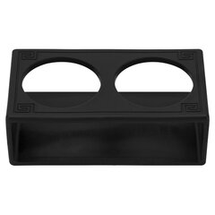 Набор для специй 2&times;60 мл, BASIC, подставка + солонка + перечница, стекло/<wbr/>пластик, черный, WEGLA (ВЕГЛА), 700232