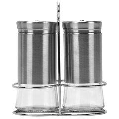 Набор для специй 2&times;140 мл, ULTRA, подставка + солонка + перечница, 3 типа отверстий, WEGLA (ВЕГЛА), 700234