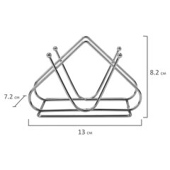 Салфетница треугольная 8,2&times;13&times;7,2 см, CLASSIC, хром, WEGLA (ВЕГЛА), 700238
