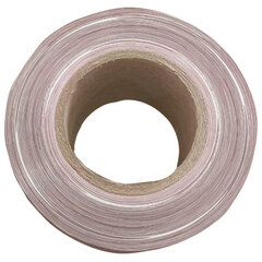 Лента оградительная сигнальная красно-белая 75 мм х 250 м, СТАНДАРТ, полиэтилен