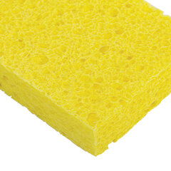 Губки для посуды 95&times;65&times;20 мм, ЦЕЛЛЮЛОЗНЫЕ, КОМПЛЕКТ 2 штуки, желтые, LAIMA, 700255